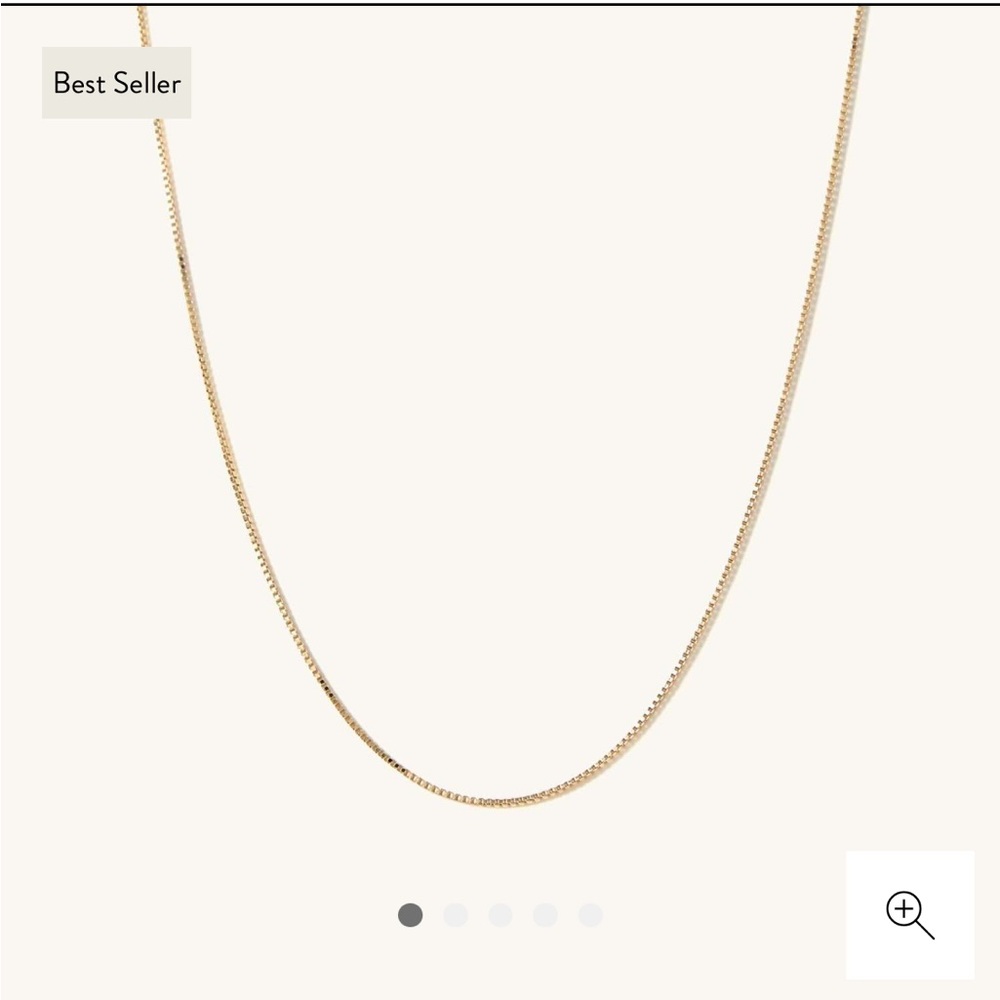 Mejuri 14k Gold Baby Box Chain Necklace